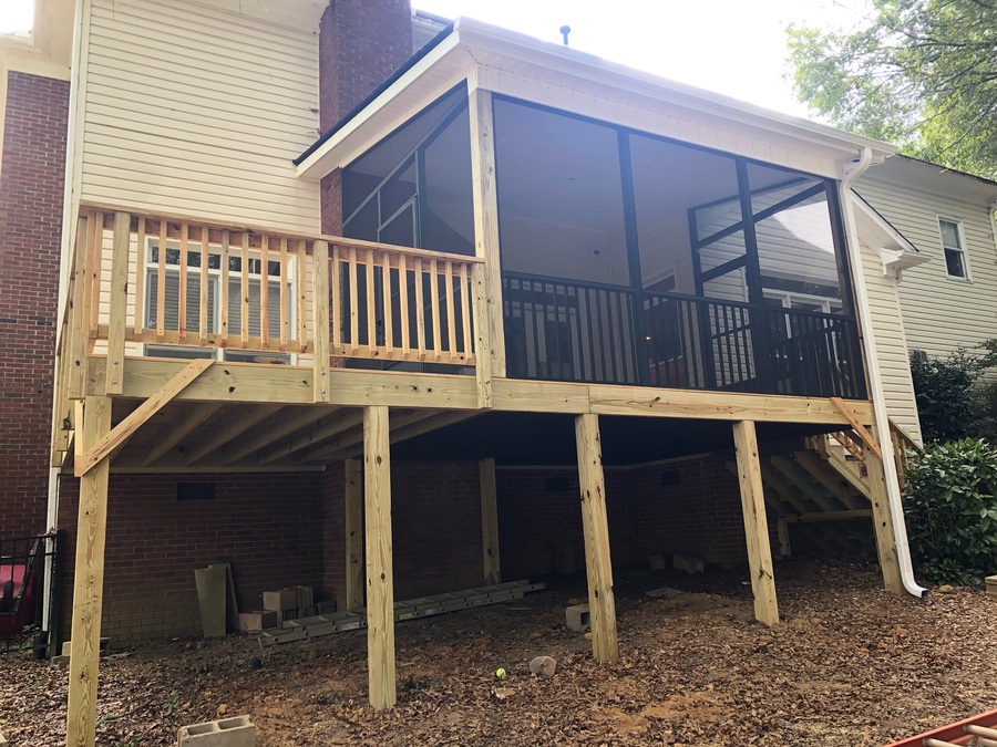 custom back porch contractors greenville